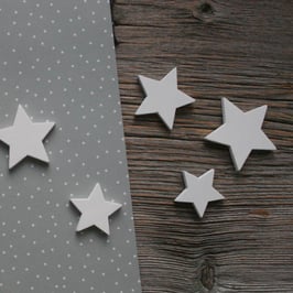 Tischdeko "Holzsterne weiss" Set 1