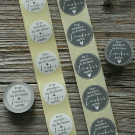 Teelichtbotschaften "Aufkleber"