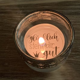 Teelichtbotschaften "einzeln/klein"