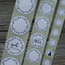 Aufkleber ab Rolle "Kränzchen"