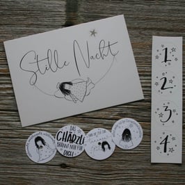 Teelichtbotschaften 4er-SET "Stille Nacht"