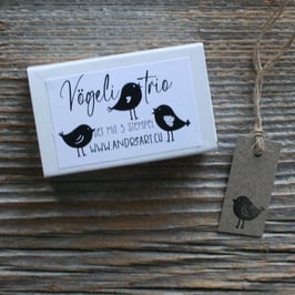 Stempelset "Vögelitrio"