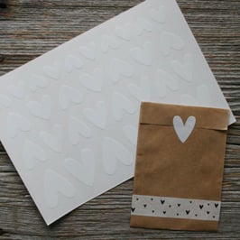 Aufkleber "Herzchen weiss"