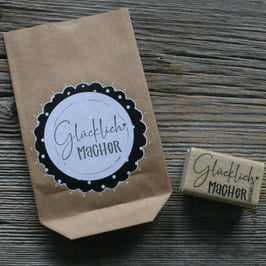 Stempel "glücklich Macher"