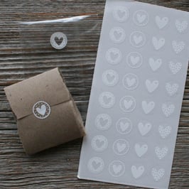 Aufkleber "Verschlusskleber Herzchen"