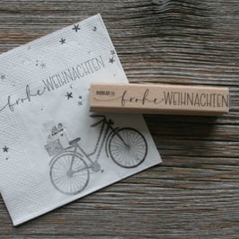 Stempel "frohe Weihnachten"