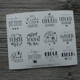 Aufkleber "Geburtstag"