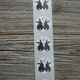 Aufkleber ab Rolle "Hasenliebe"