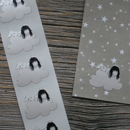 Aufkleber ab Rolle "Wolkenengel"