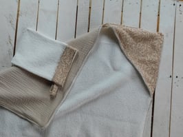 Badetuch beige/Blätter