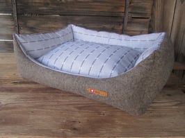 Hundebett  'Bettli Hoselupf' grau-beige