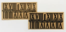 Hot-Stamped Self-Adhesive Plastic Roman Number Sets     4 sizes in black or gold