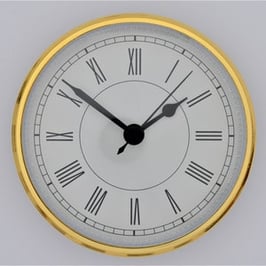 2 3/4" (72mm) White Roman with Choice of Gold Rim OR Black Rim  200920