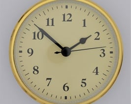 3 1/2" (90mm) Ivory  Arabic with Choice of Gold or Black Rim 200225