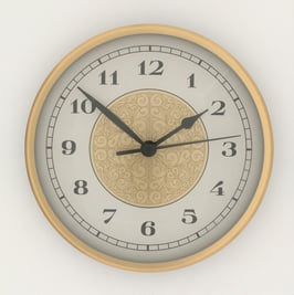 6"  (152mm)  Quartz Clock Fit-Up Movement  Fancy Arabic Dial   #200152FA