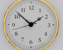 3 1/2" (90mm) White Arabic with Choice of Gold or Black Rim 200220