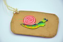 Étiquette pour bagage Escargot