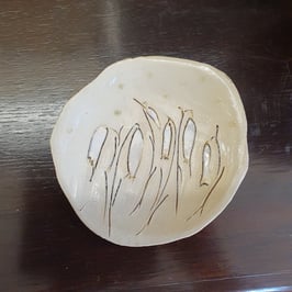 Frühling- Schale, Teller Nr. 417, Ablage, Kerzenhalter, Leuchter, Dekoration, Unikat, Handarbeit, D= 12,5 cm, H ca. 1,5 cm