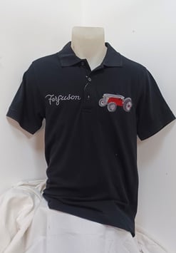Polo brodé  ferguson petit gris