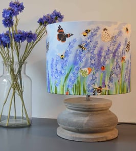 Lavender Meadows Bee and Butterfly Lampshade