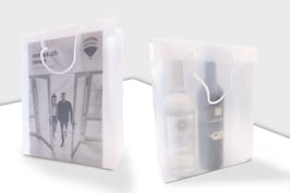 Transparente Kunststoff-Tragtasche gross