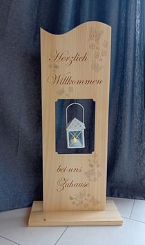 Deko Schild "Herzlich Willkommen"