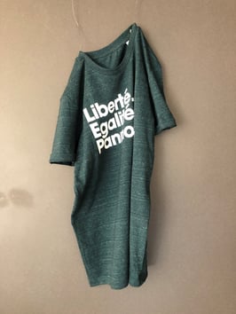 Pannobile Shirt grün meliert.