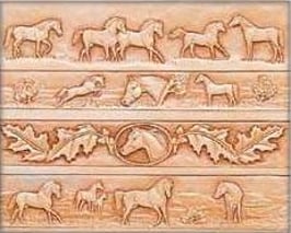 Calque pour le transfert de motifs - Chevaux