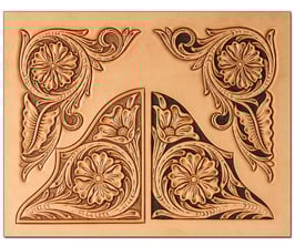 Calque pour le transfert de motifs - coins floraux