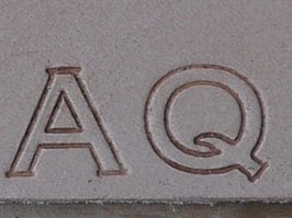 Matoir cuir coffret lettre 1,27 mm double trait