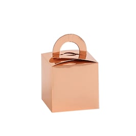 10 Geschenkboxen rose-gold metallic 9,5x6,7x6,7 cm