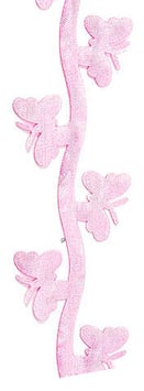 Girlande Schmetterling pink 1 Meter
