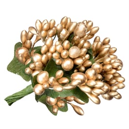 Goldene Beeren - 12 Stück