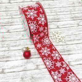 Motivband Schneeflocke  breit - 2 Meter