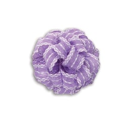 Ziehschleifenband PomPom Bow lila mit weißer Stickerei - 5 Meter