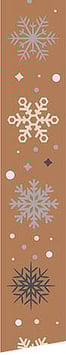 Satinband braun Motiv Schneeflocken - 5 Meter