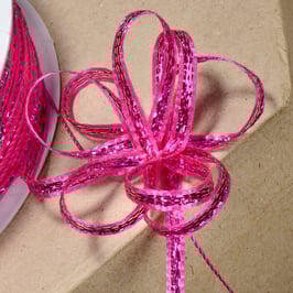 Ziehschleifenband schillernd pink - 25 Meter