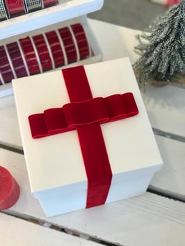 Samtband dunkelrot 38mm - 2 Meter