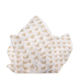 Seidenpapier weiß mit goldenen Tannenbäumen - 5 Bögen