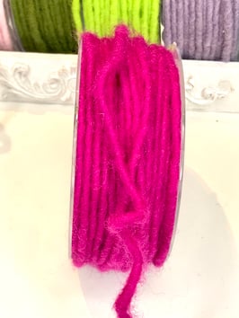 Dochtfaden pink dünn mit Draht - 5 Meter