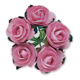 60 Mini Papier Rosen altrosa