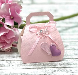 Satinblume rosa - 12 Stück