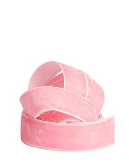 Samtband rosa, 25mm, 2 Meter