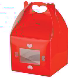 Cookie Geschenkschachtel rot Herz 2 St. - 11,5x11,5x9,5 cm