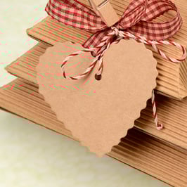 Geschenkanhänger Herz Kraftkarton 10 St.