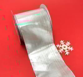 Lameeband Draht silber 100 mm