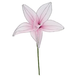 2 Organza Lilien rosa