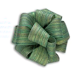 Ziehschleifenband metallic grün 40mm - 5 Meter