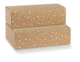 Weinkarton für 2 Flaschen STARS - 34x18x9,5 cm - 2 Stück!
