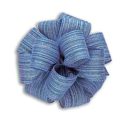 Blau-silber schimmerndes Geschenkband 40mm - 5 Meter